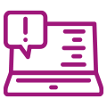 Security computer alert icon