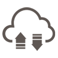Hybrid cloud icon