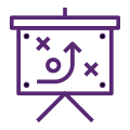 Illustrated icon showing a strategic planning map