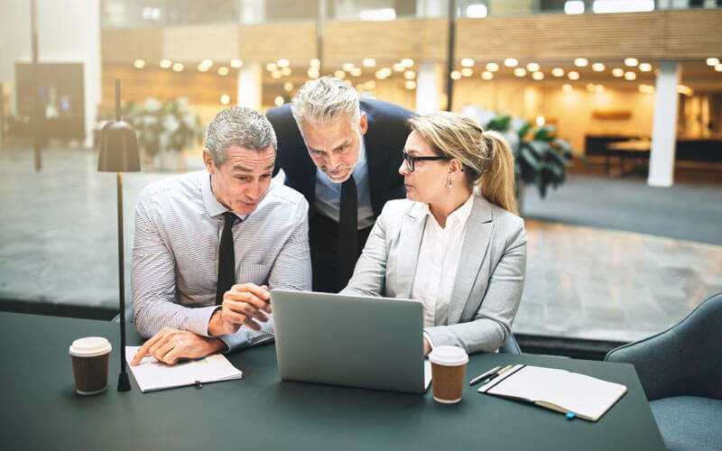 People collaborating and meeting
