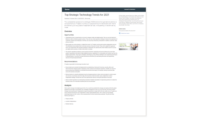 Gartner report available to access by filling out the form on page.