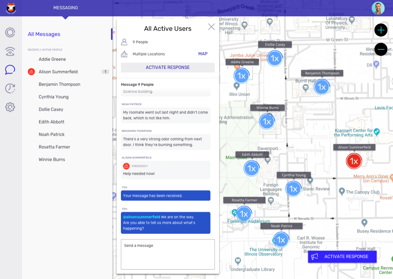 Project Edison emergency alerts displayed through social media application